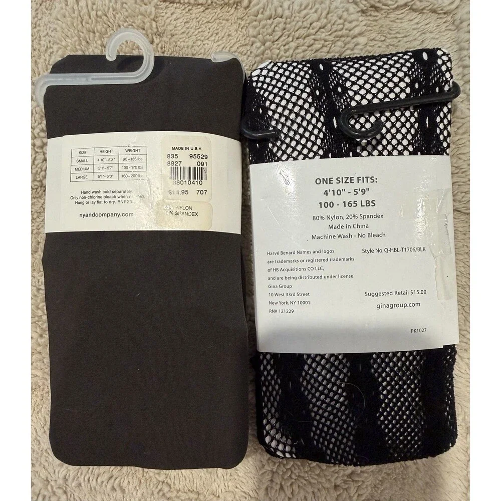 NWT New York & Company CityTights and Harvé Benard fishnet tights Medium/OS